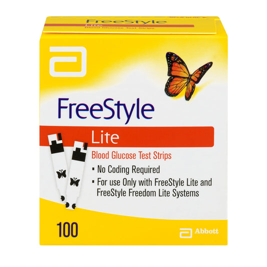 Freestyle Lite Test Strips 100 Ct β No-Coding, FDA-Approved | Savings
