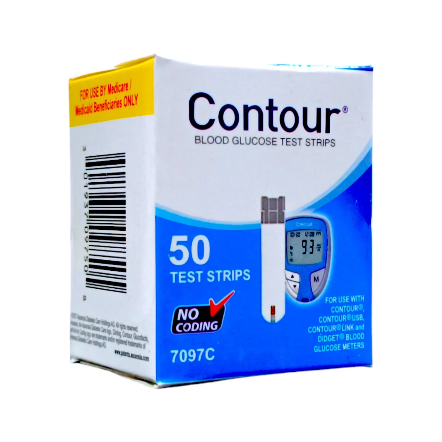 Contour Test Strips 50 count – Blood Glucose Testing Strips for Contour Meters