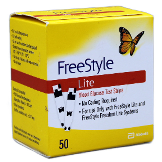 50-Count Freestyle Lite Test Strips – FDA-Approved & No Coding Required