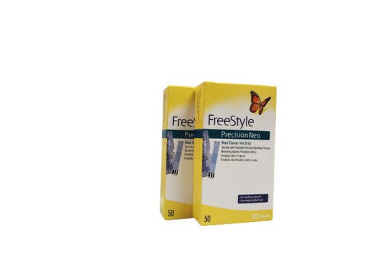 Freestyle Precision Neo test strips 100 ct box front view