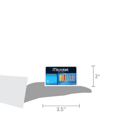 Microlet Colored Lancets 100 Count – Silicone-Coated for Smooth Blood Glucose Testing