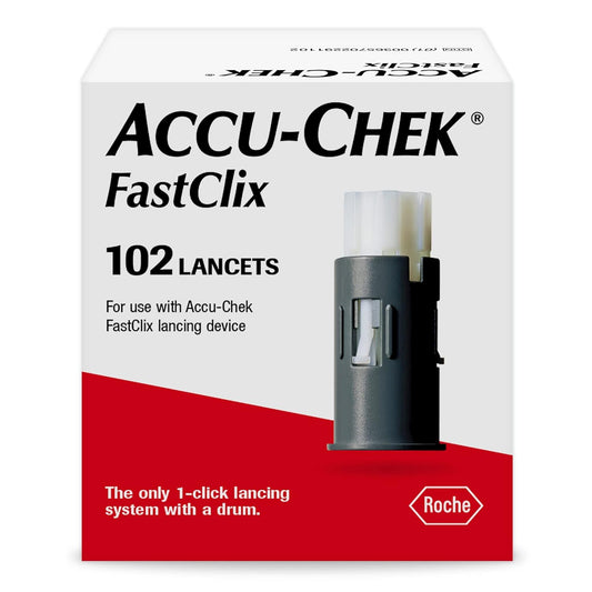 Accu-Chek FastClix Lancets 102 Count – Preloaded 30G Lancets for Glucose Monitoring