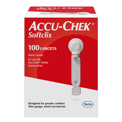 Accu-Chek Softclix Lancets 100 Count – Sterile 28G Lancets for Blood Glucose Monitoring