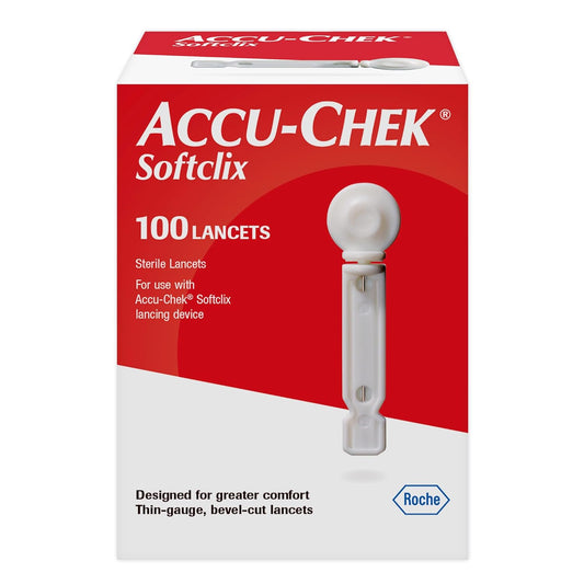 Accu-Chek Softclix Lancets 100 Count – Sterile 28G Lancets for Blood Glucose Monitoring
