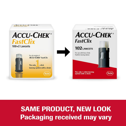Accu-Chek FastClix Lancets 102 Count – Preloaded 30G Lancets for Glucose Monitoring