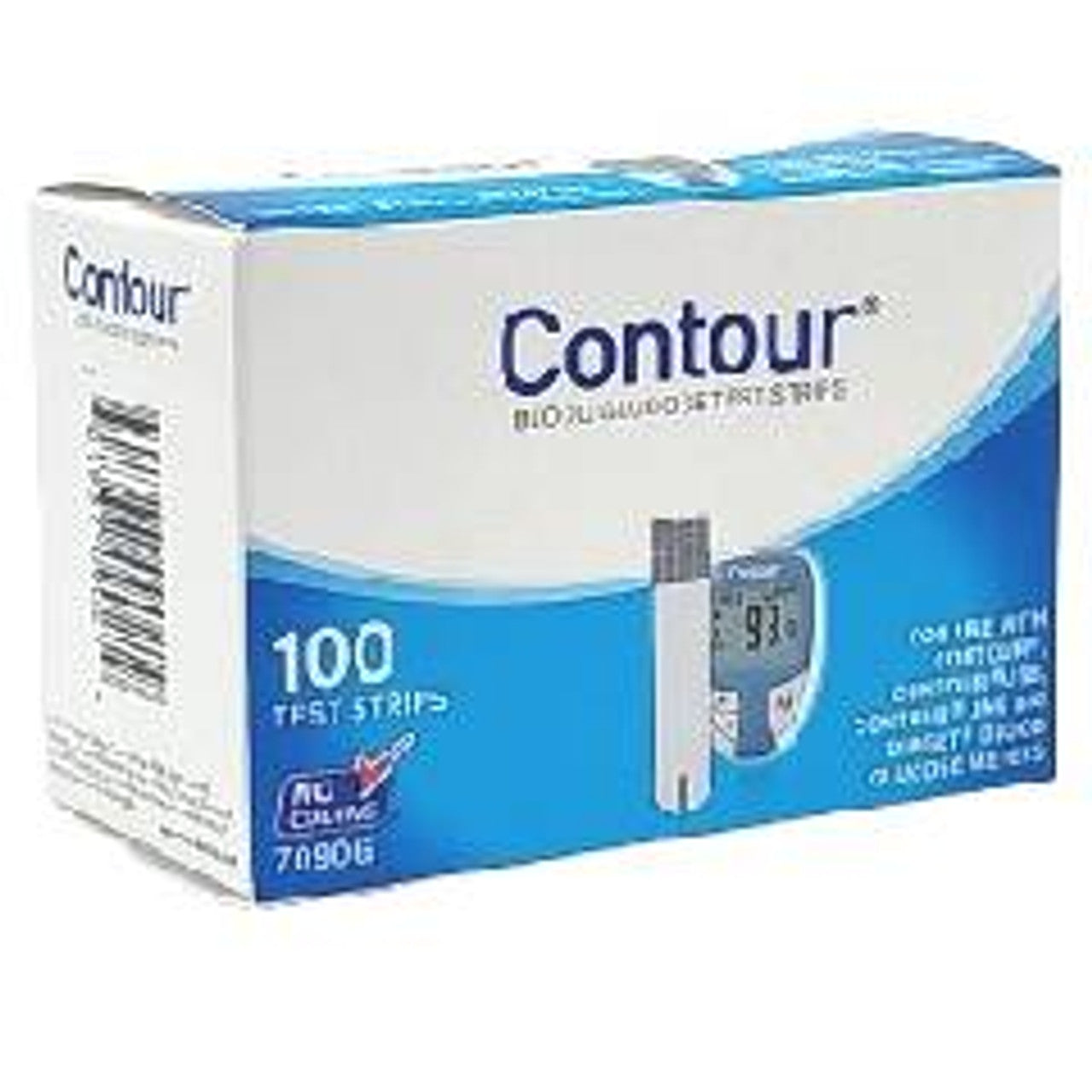 Contour Next Test Strips 100 count – Blood Glucose Monitoring Strips with Second‑Chance Sampling