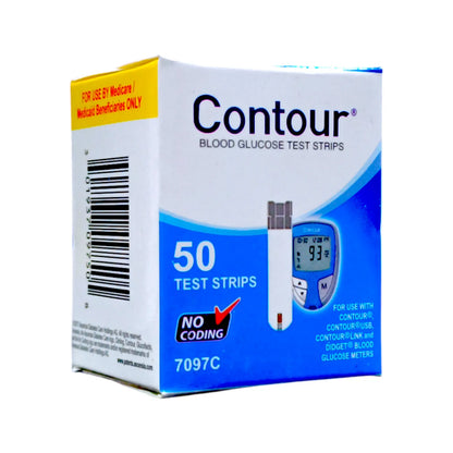 Contour Test Strips 50 count – Blood Glucose Testing Strips for Contour Meters
