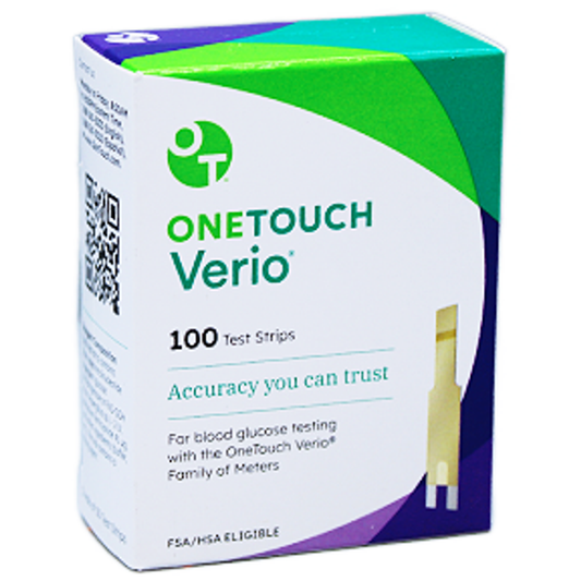 OneTouch Verio Test Strips 100 count – Blood Glucose Monitoring Strips for OneTouch Verio Meters
