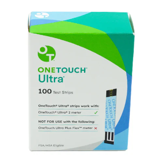 OneTouch Ultra Blue Blood Glucose Test Strips 100 Count