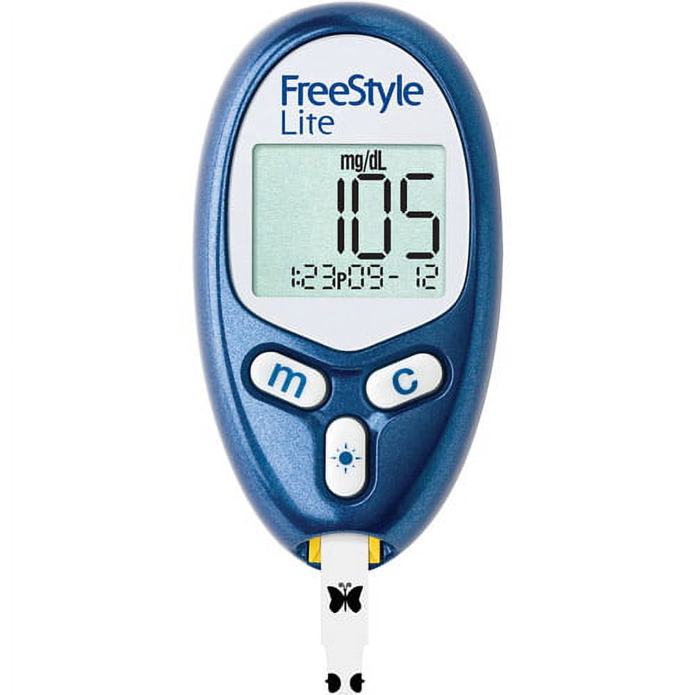 Freestyle Lite Blood Glucose Meter – No Coding, Painless Testing | FDA-Approved